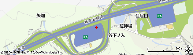 愛知県新城市矢部（谷下ノ入）周辺の地図