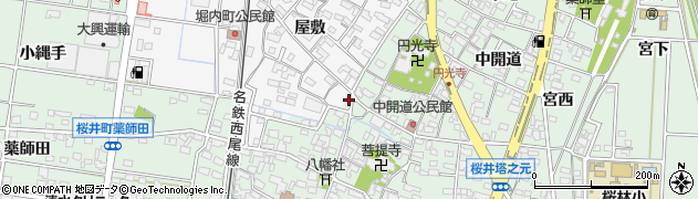愛知県安城市桜井町寒池1周辺の地図