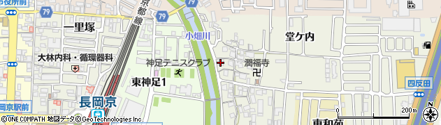 京都府長岡京市神足（屋敷）周辺の地図