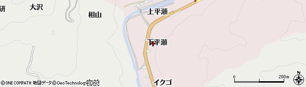 愛知県岡崎市夏山町（下平瀬）周辺の地図