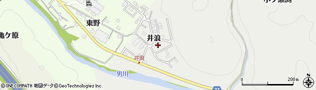 愛知県岡崎市樫山町（井浪）周辺の地図
