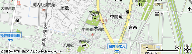 愛知県安城市桜井町寒池21周辺の地図