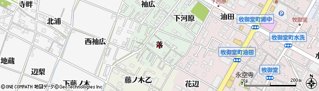 愛知県岡崎市赤渋町（落）周辺の地図