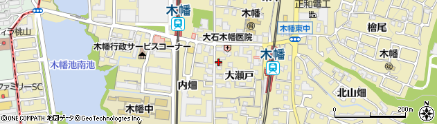 宇治木幡郵便局周辺の地図