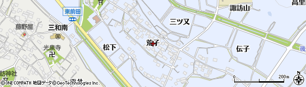 愛知県常滑市久米（荒子）周辺の地図