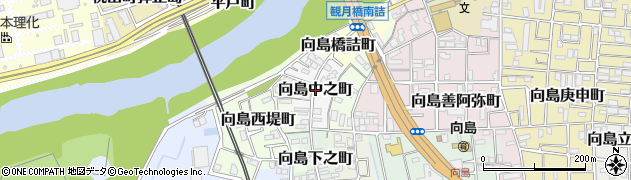 京都府京都市伏見区向島中之町周辺の地図