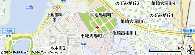 愛知県半田市平地馬場町周辺の地図