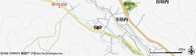 兵庫県川西市黒川（田中）周辺の地図