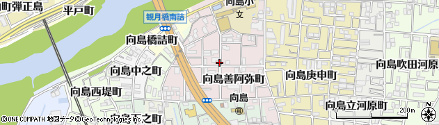 京都府京都市伏見区向島善阿弥町周辺の地図