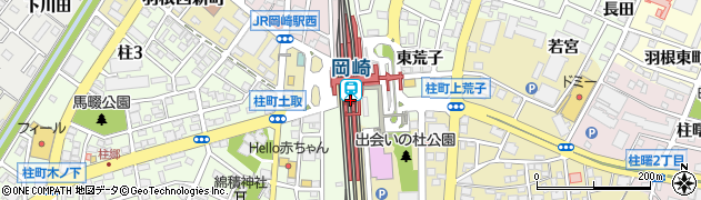 岡崎駅周辺の地図