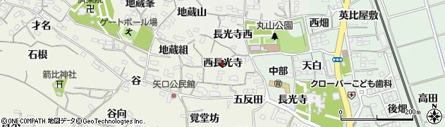 愛知県阿久比町（知多郡）矢高（西長光寺）周辺の地図
