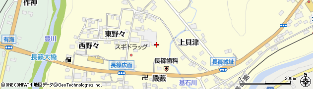 愛知県新城市長篠（広面）周辺の地図