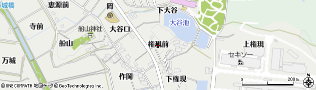 愛知県岡崎市岡町（権現前）周辺の地図