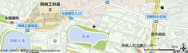 愛知県岡崎市羽根町小豆坂32周辺の地図