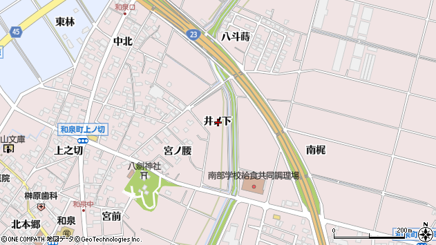 〒444-1221 愛知県安城市和泉町の地図