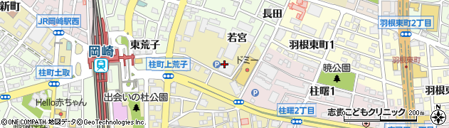 愛知県岡崎市柱町（下弁当）周辺の地図