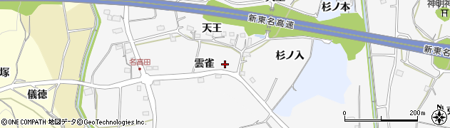 愛知県新城市須長（雲雀）周辺の地図