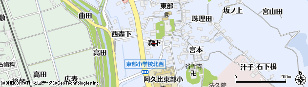 愛知県阿久比町（知多郡）宮津（森下）周辺の地図