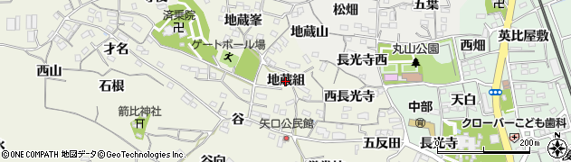 愛知県阿久比町（知多郡）矢高（地蔵組）周辺の地図