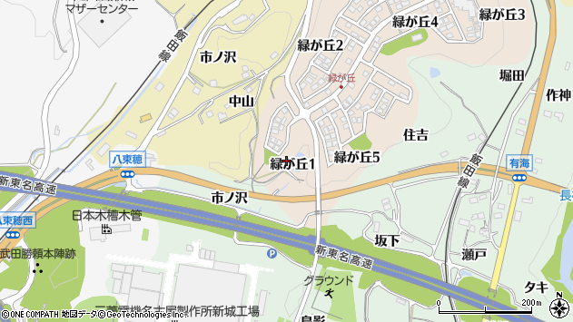 〒441-1316 愛知県新城市緑が丘の地図