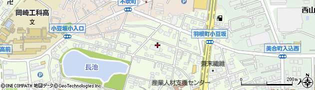愛知県岡崎市羽根町小豆坂61周辺の地図