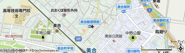 岡崎美合郵便局周辺の地図