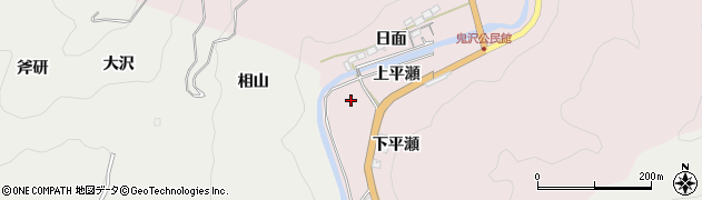 愛知県岡崎市夏山町（平瀬）周辺の地図