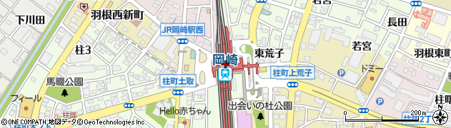 愛知県岡崎市羽根町（南乾地）周辺の地図