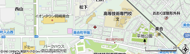 愛知県岡崎市美合町（平端）周辺の地図