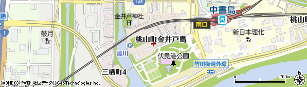 京都府京都市伏見区桃山町金井戸島周辺の地図