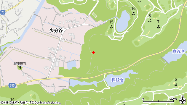 〒673-1303 兵庫県加東市少分谷の地図
