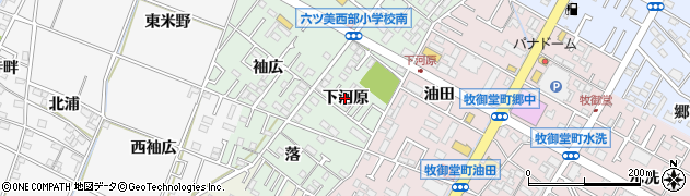 愛知県岡崎市赤渋町（下河原）周辺の地図