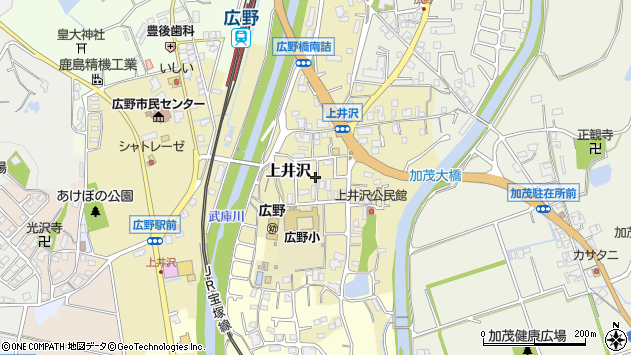 〒669-1316 兵庫県三田市上井沢の地図