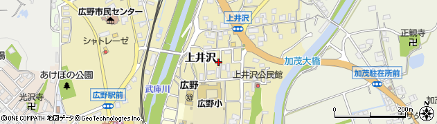 兵庫県三田市上井沢周辺の地図