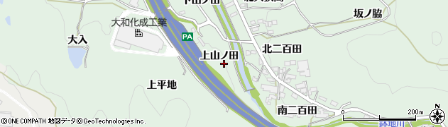 愛知県岡崎市保母町（上山ノ田）周辺の地図