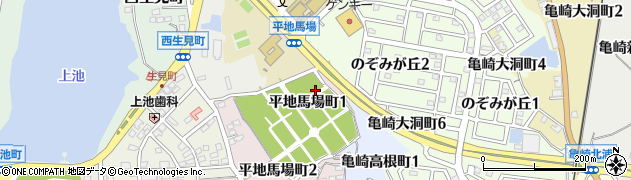 愛知県半田市平地馬場町1丁目周辺の地図