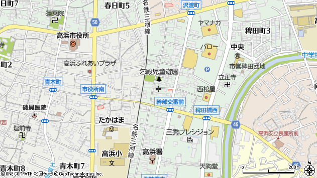 〒444-1321 愛知県高浜市稗田町の地図