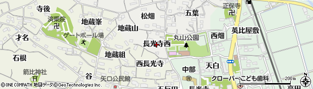 愛知県阿久比町（知多郡）阿久比（長光寺西）周辺の地図