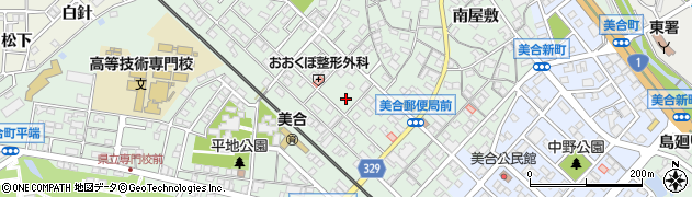 愛知県岡崎市美合町（生田）周辺の地図