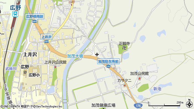〒669-1311 兵庫県三田市加茂の地図
