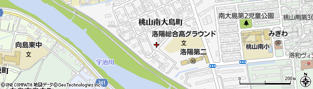 京都府京都市伏見区桃山南大島町64周辺の地図