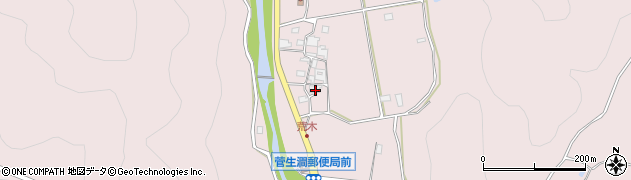 兵庫県姫路市夢前町菅生澗1717周辺の地図