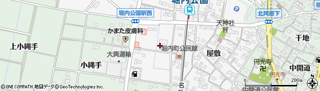 愛知県安城市堀内町カラ桶周辺の地図