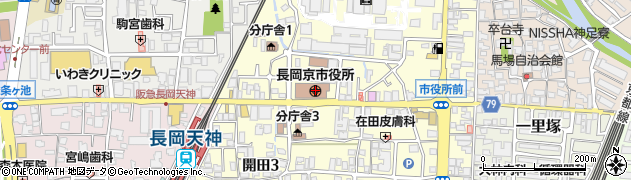 京都府長岡京市周辺の地図