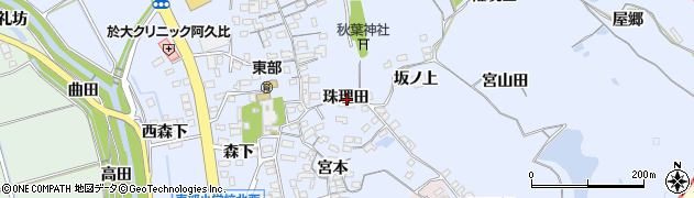 愛知県知多郡阿久比町宮津珠理田周辺の地図