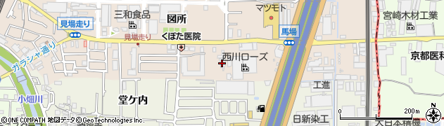 京都府長岡京市馬場（六ノ坪）周辺の地図