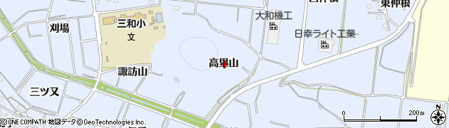 愛知県常滑市久米高里山周辺の地図