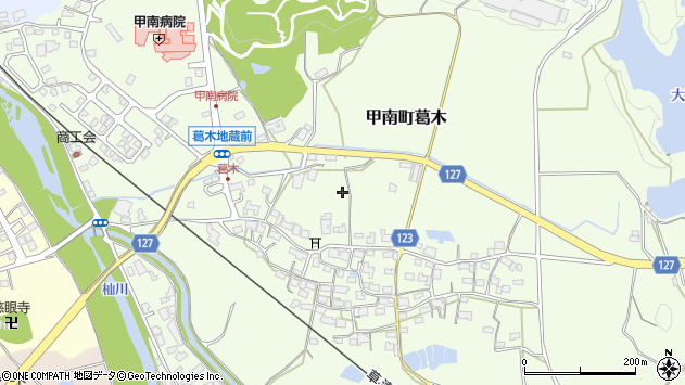 〒520-3321 滋賀県甲賀市甲南町葛木の地図