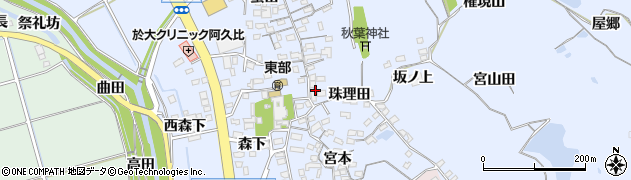 愛知県知多郡阿久比町宮津珠理田30周辺の地図