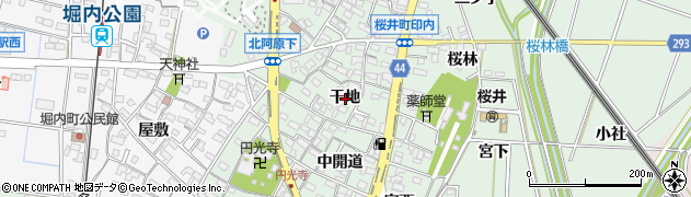 愛知県安城市桜井町干地周辺の地図